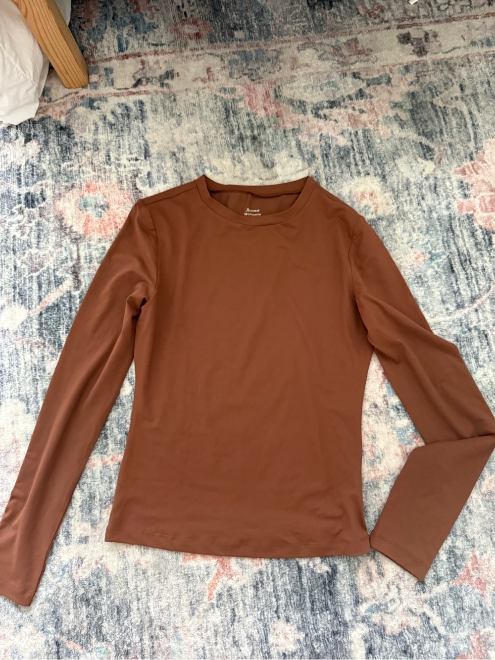 Women’s Long Sleeve Crew Neck Top - Brown